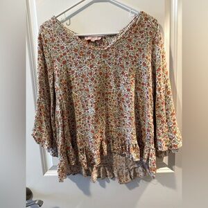 Floral Patterned Women's Crop Top